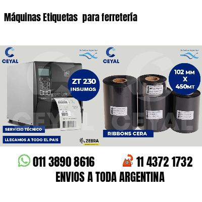 Máquinas Etiquetas  para ferretería