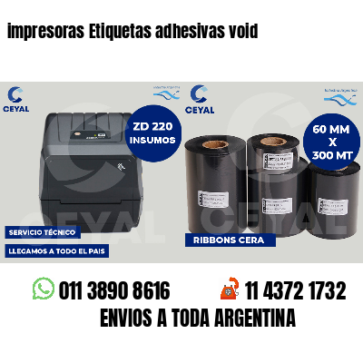 impresoras Etiquetas adhesivas void