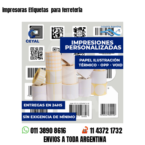 impresoras Etiquetas  para ferretería