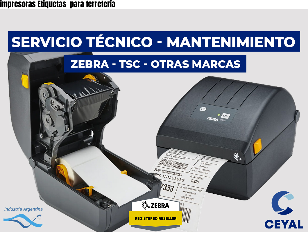 impresoras Etiquetas  para ferretería
