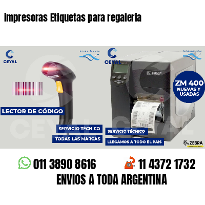 impresoras Etiquetas para regaleria