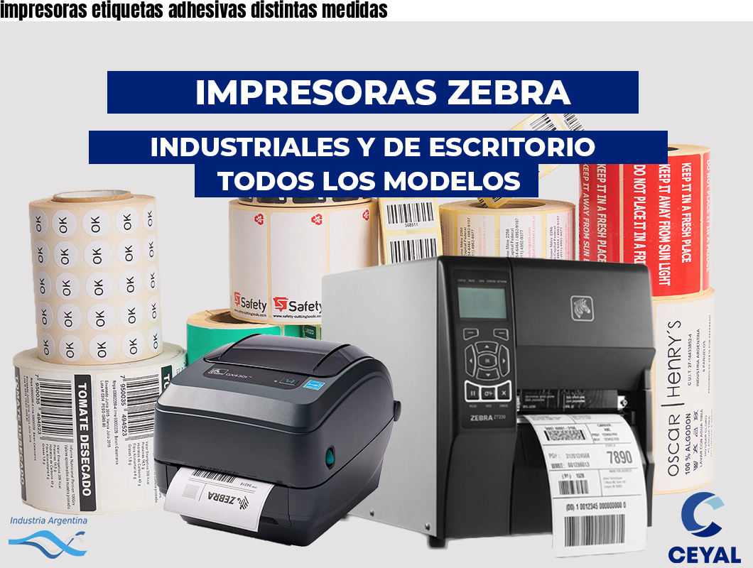 impresoras etiquetas adhesivas distintas medidas