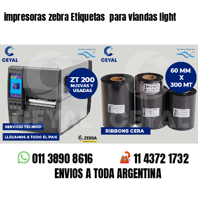 impresoras zebra Etiquetas para viandas light