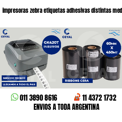 impresoras zebra etiquetas adhesivas distintas medidas