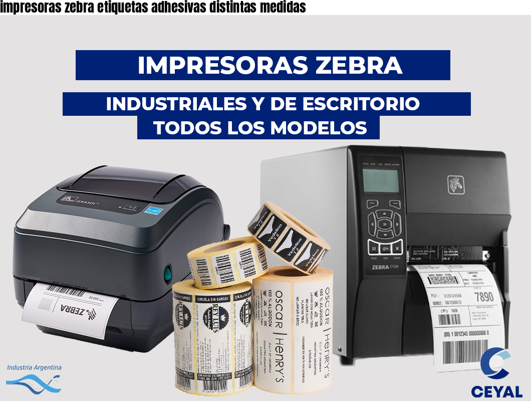 impresoras zebra etiquetas adhesivas distintas medidas