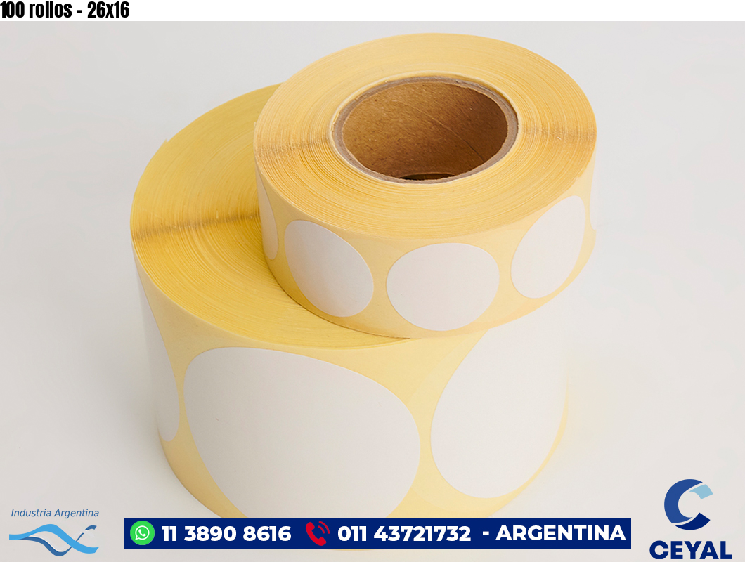 100 rollos - 26x16