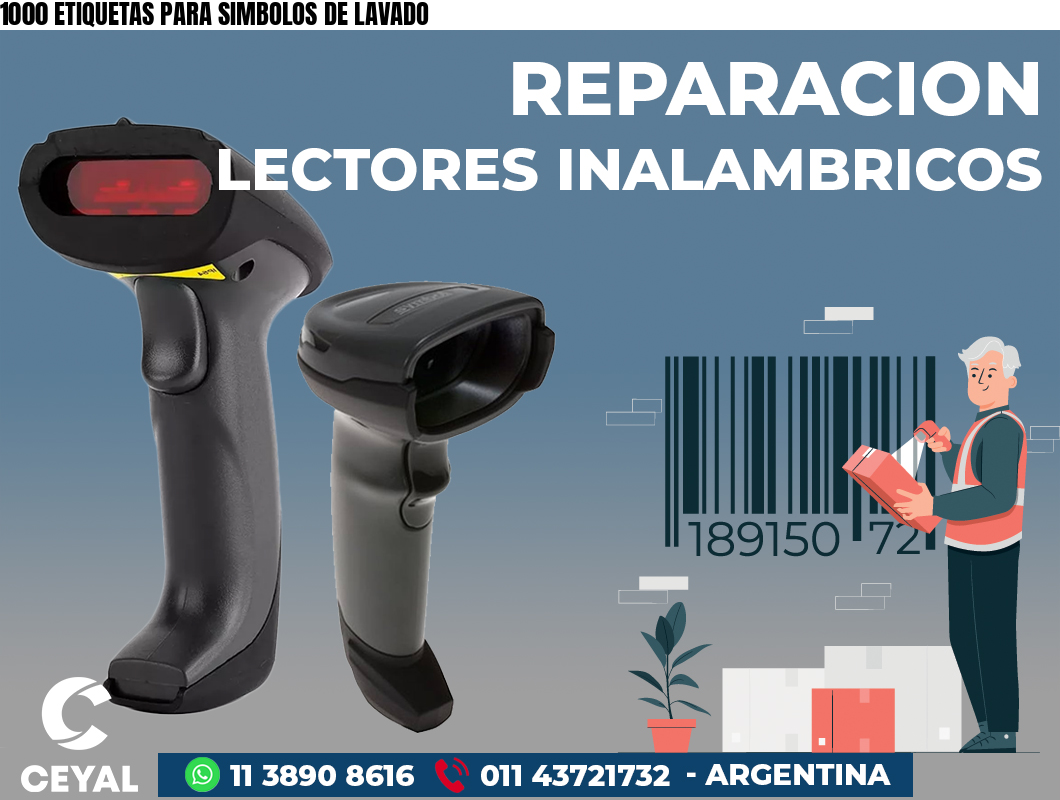 1000 ETIQUETAS PARA SIMBOLOS DE LAVADO
