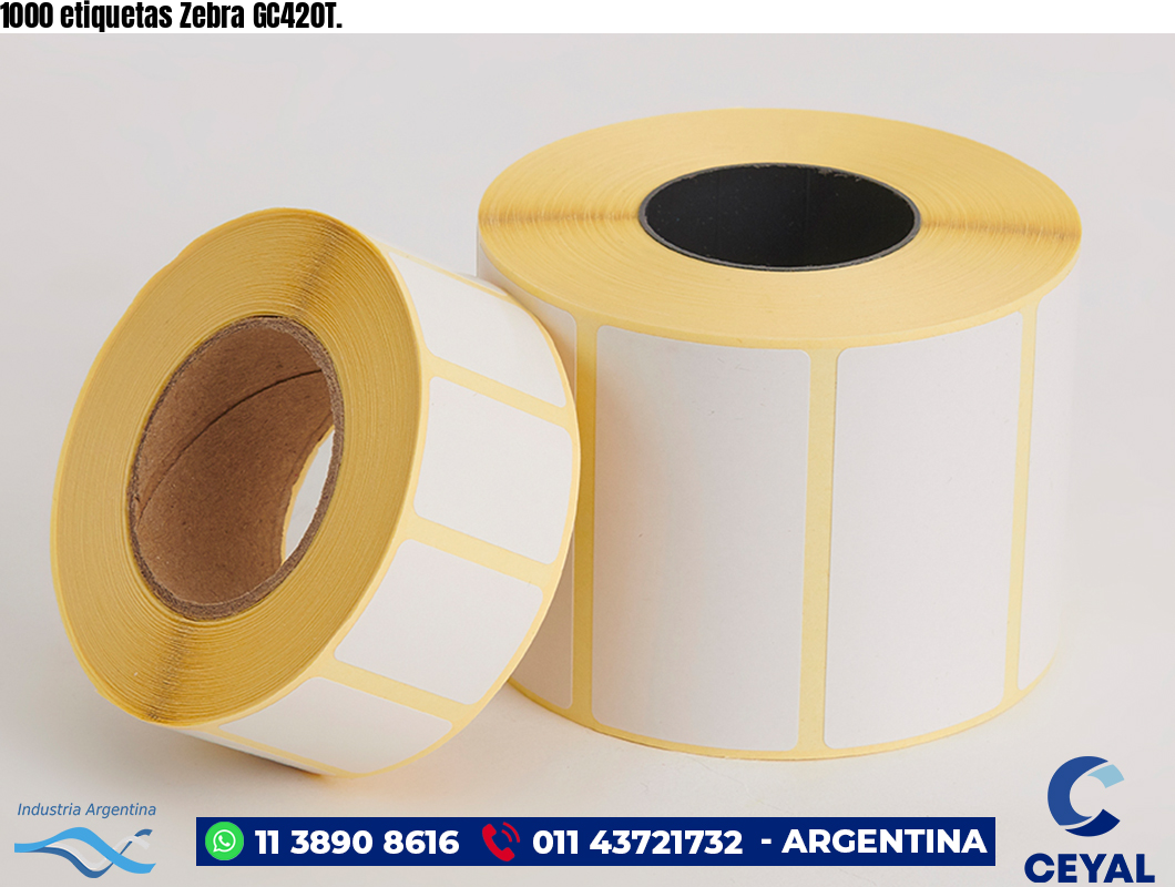 1000 etiquetas Zebra GC420T.