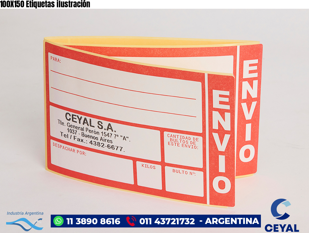 100X150 Etiquetas ilustración