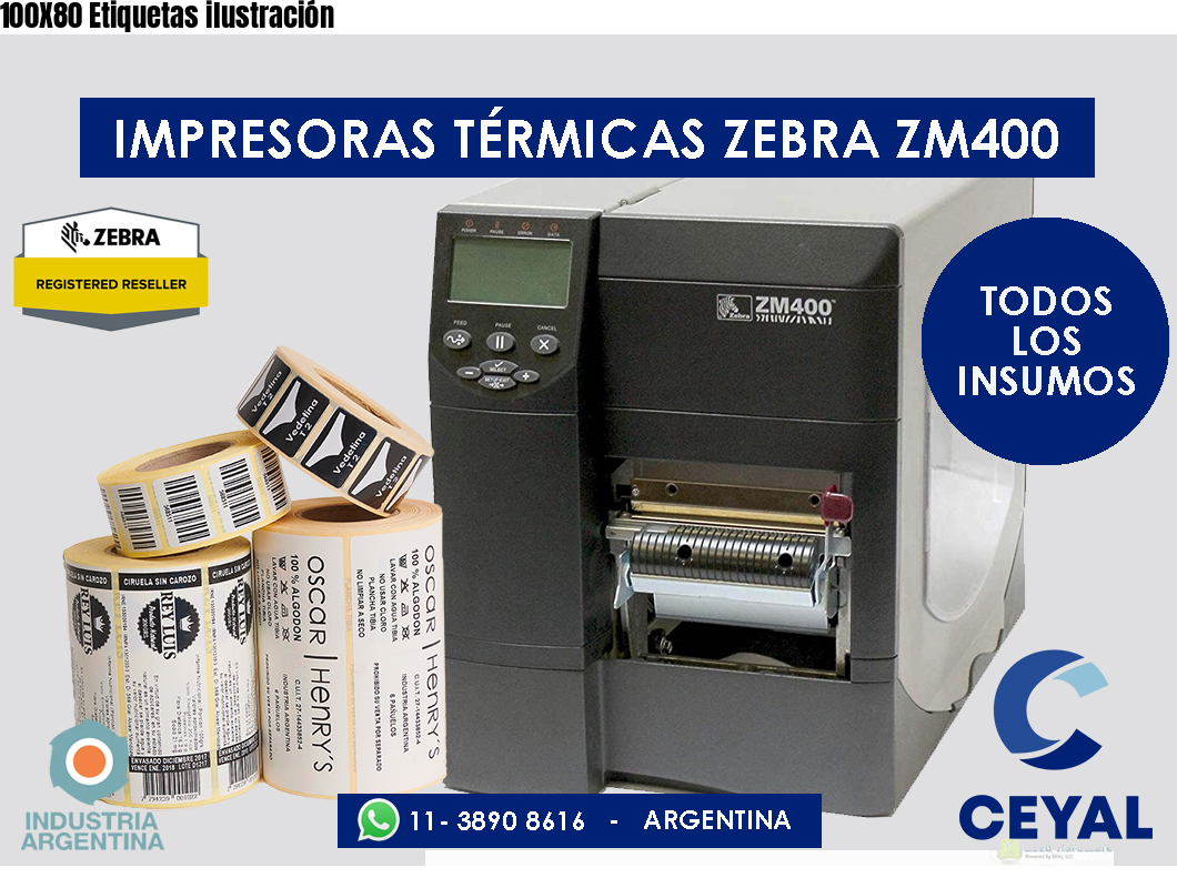 100X80 Etiquetas ilustración