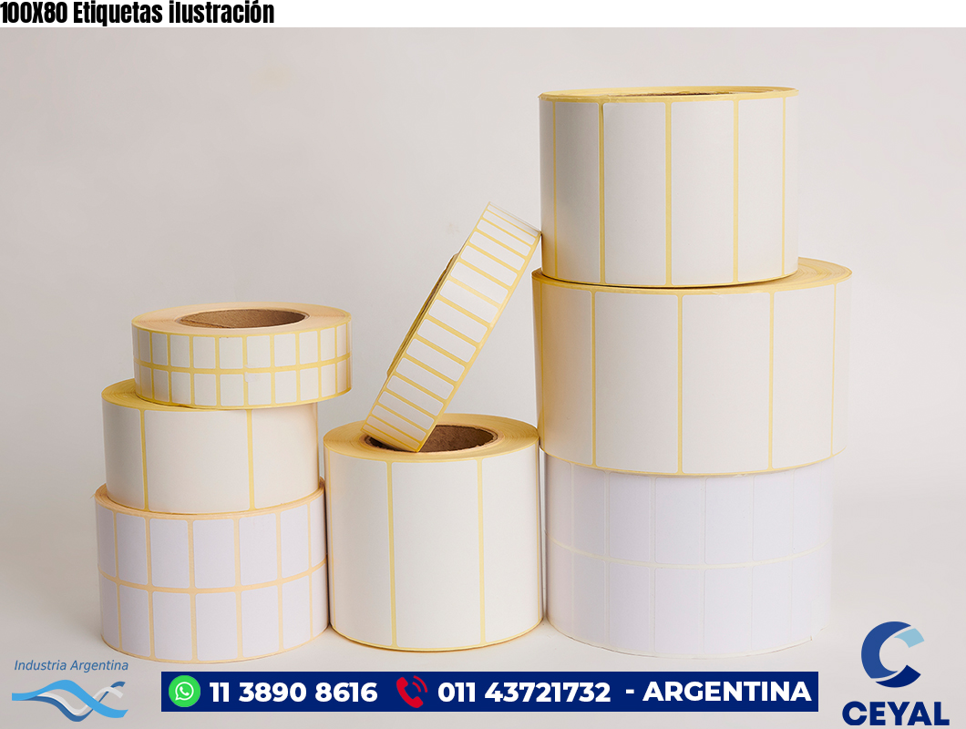 100X80 Etiquetas ilustración