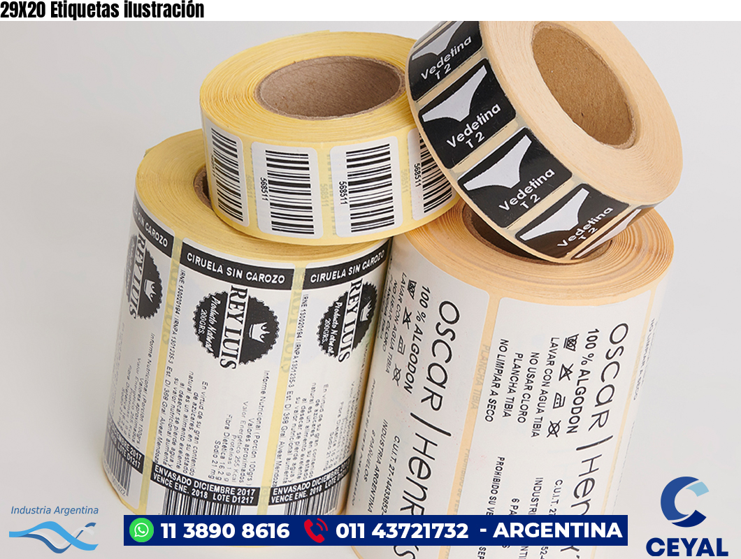 29X20 Etiquetas ilustración