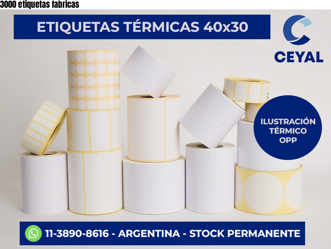 3000 etiquetas fabricas