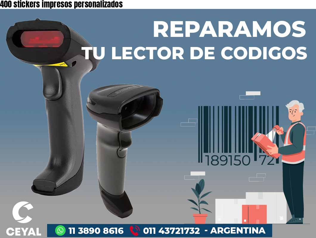 400 stickers impresos personalizados