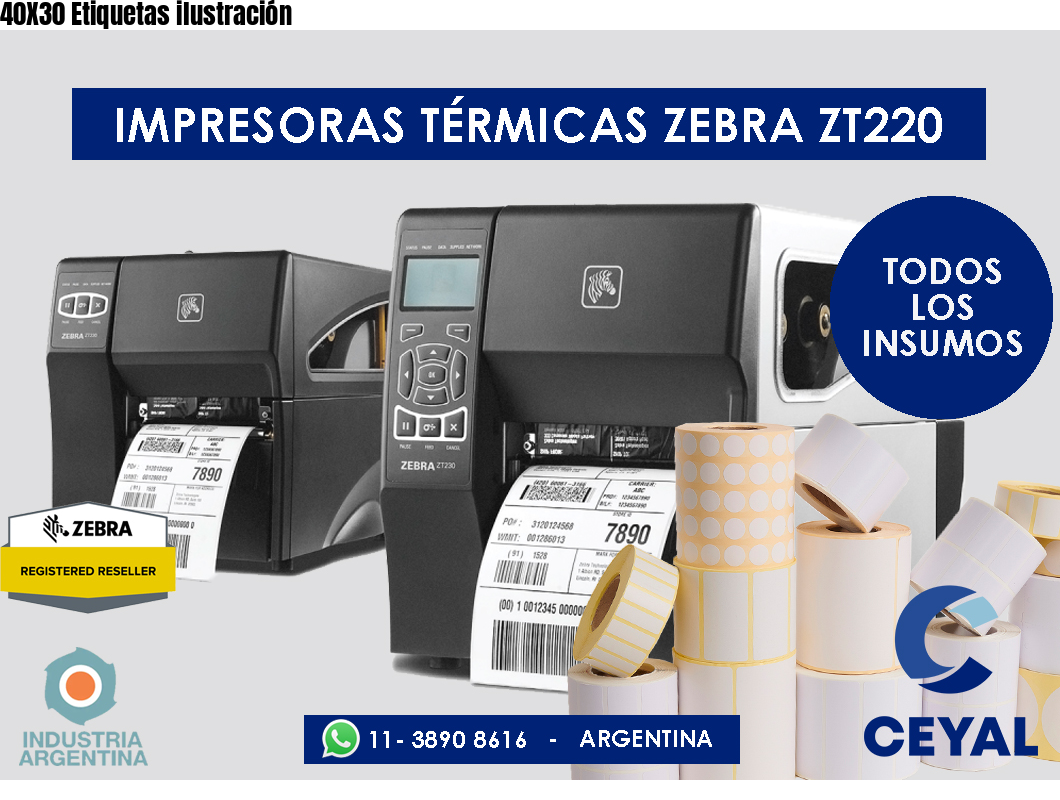 40X30 Etiquetas ilustración