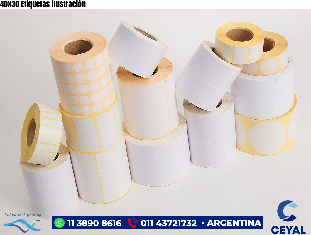 40X30 Etiquetas ilustración
