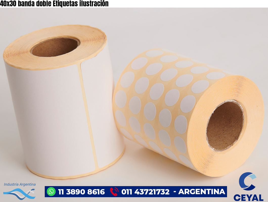 40x30 banda doble Etiquetas ilustración