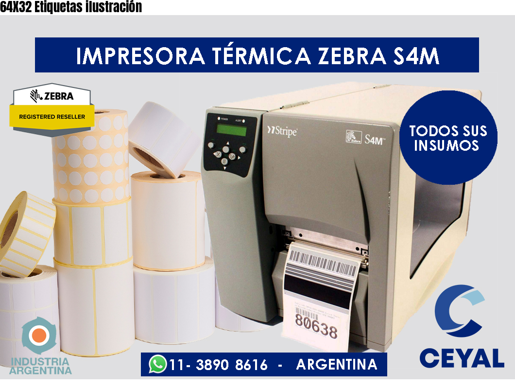 64X32 Etiquetas ilustración