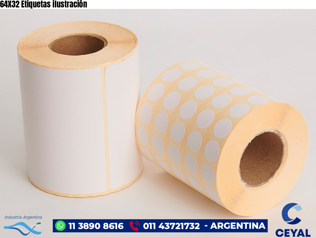 64X32 Etiquetas ilustración