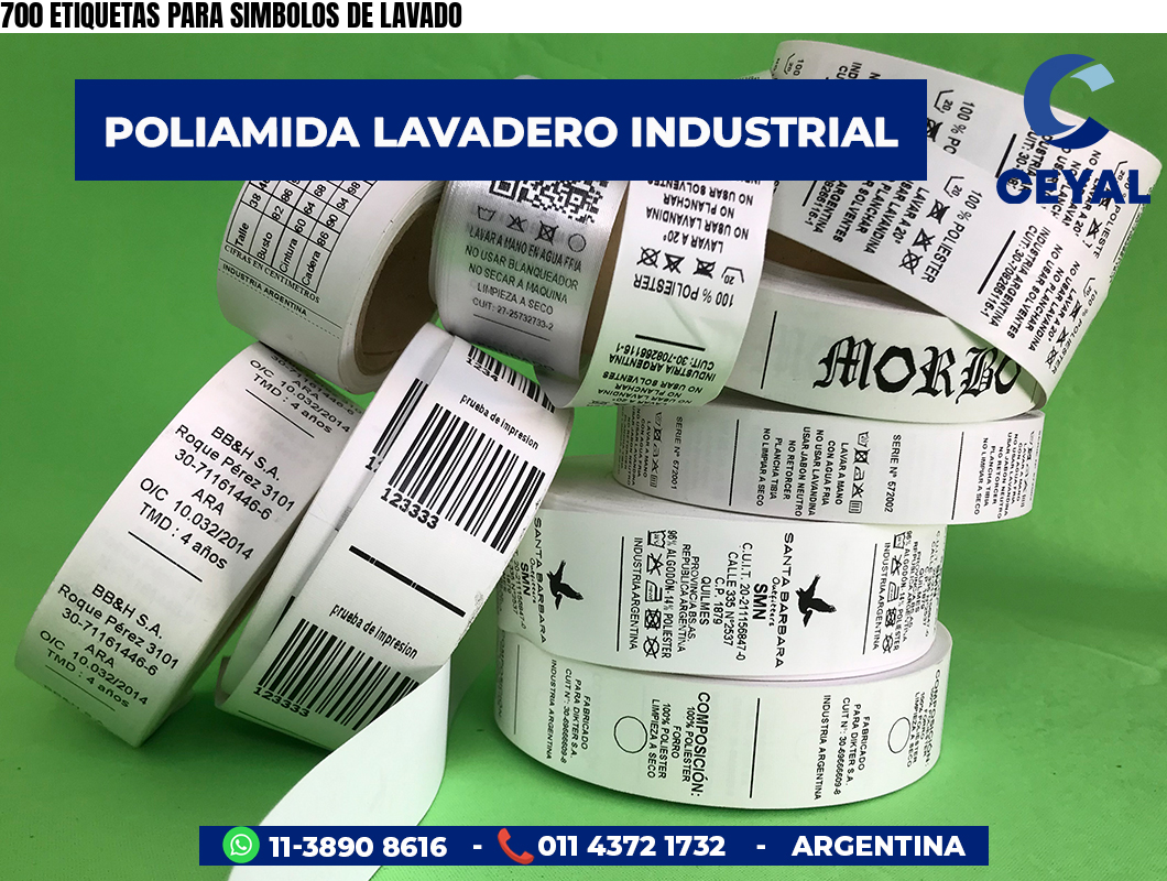 700 ETIQUETAS PARA SIMBOLOS DE LAVADO