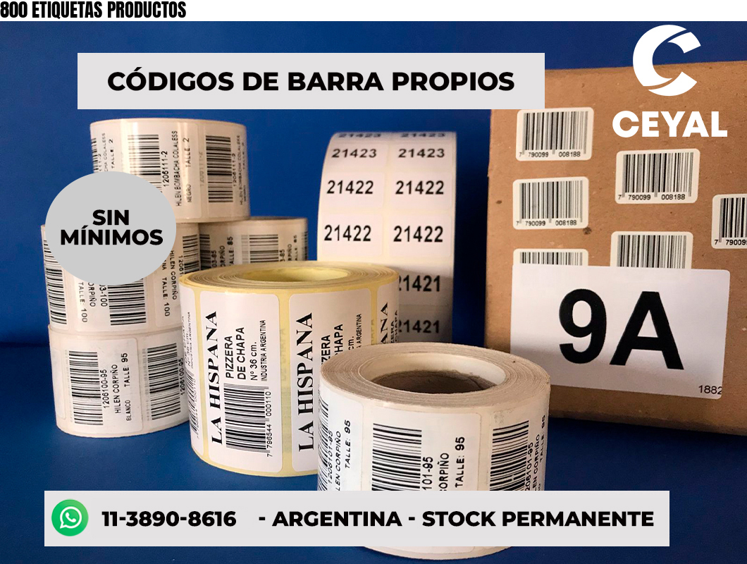 800 ETIQUETAS PRODUCTOS