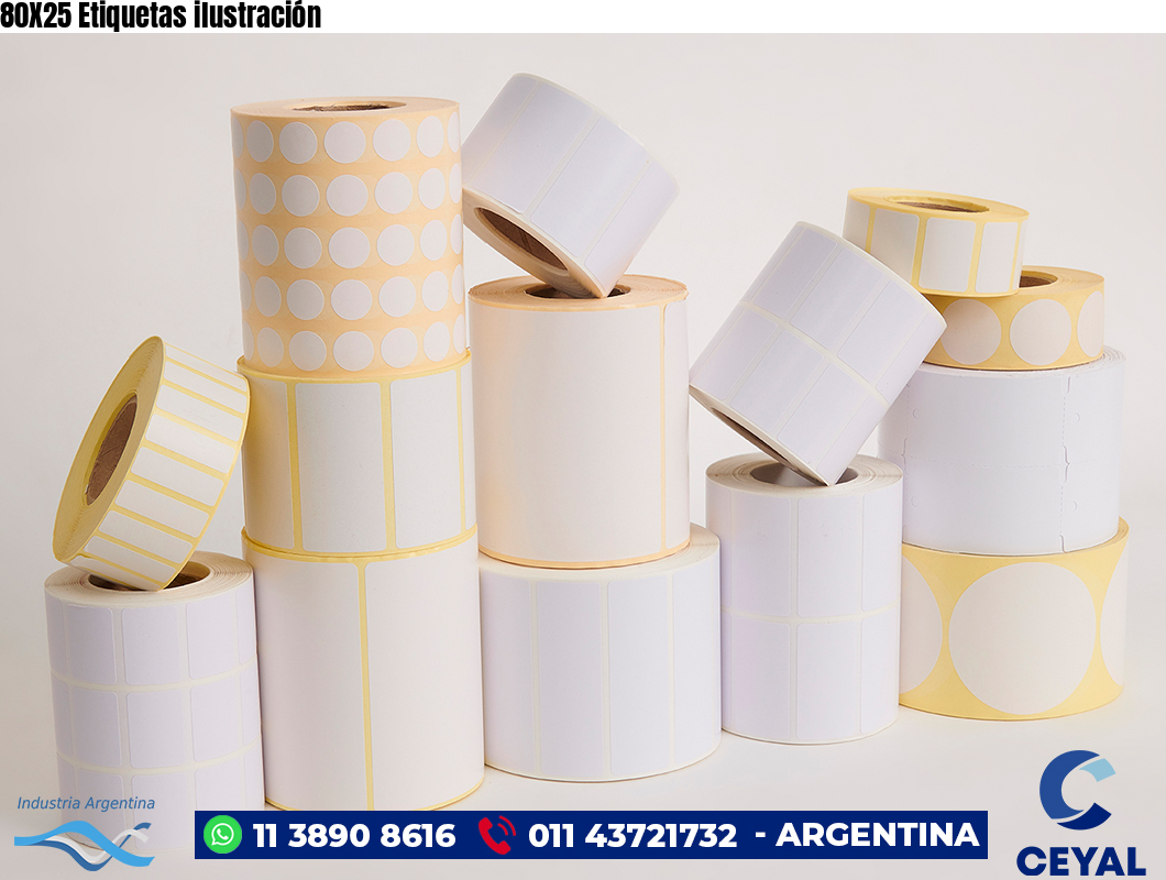 80X25 Etiquetas ilustración