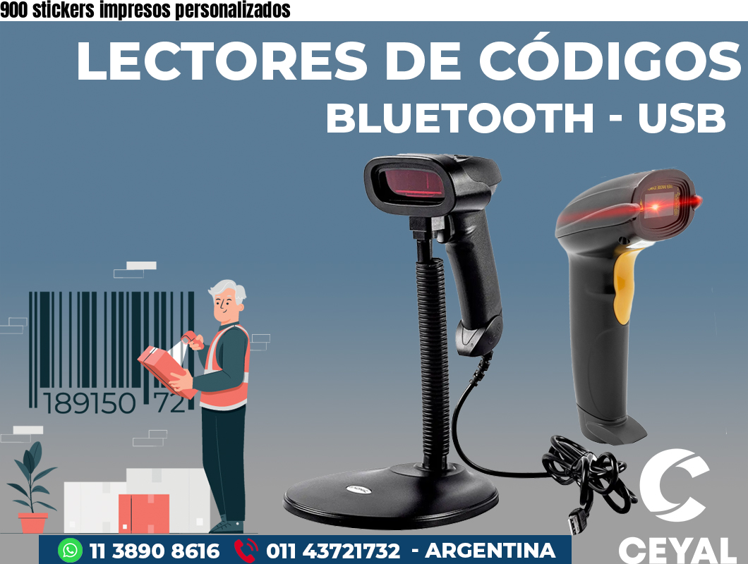 900 stickers impresos personalizados