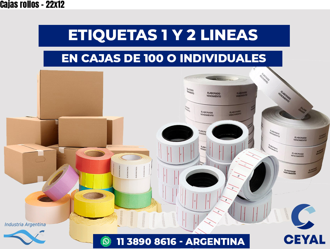 Cajas rollos - 22x12