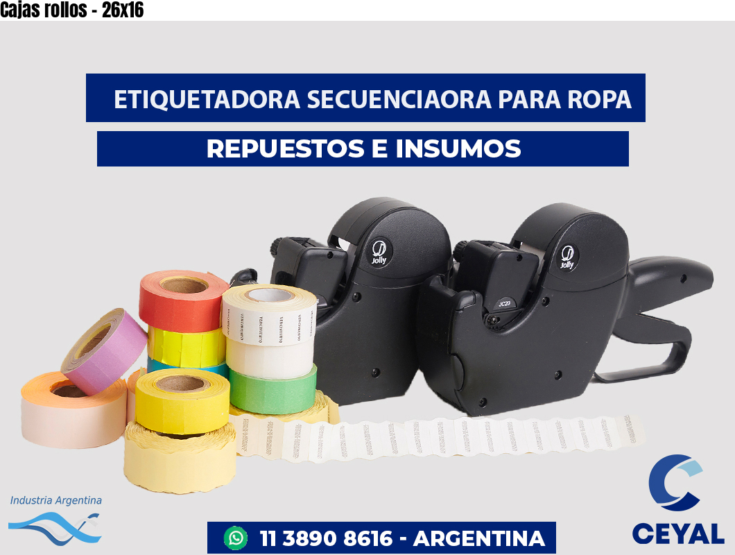Cajas rollos - 26x16