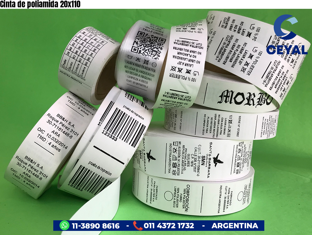 Cinta de poliamida 20x110