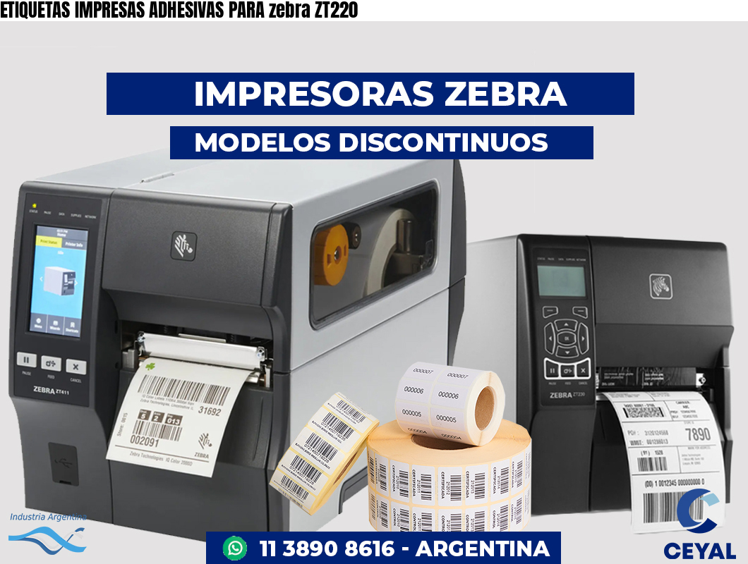 ETIQUETAS IMPRESAS ADHESIVAS PARA zebra ZT220