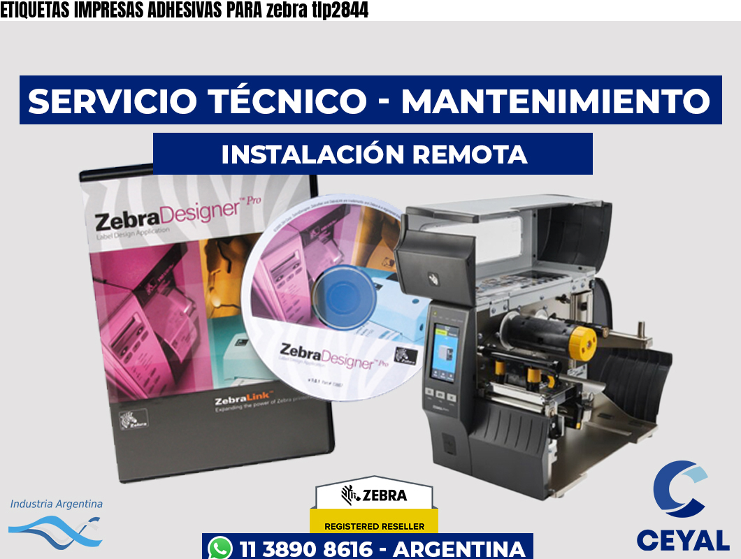 ETIQUETAS IMPRESAS ADHESIVAS PARA zebra tlp2844