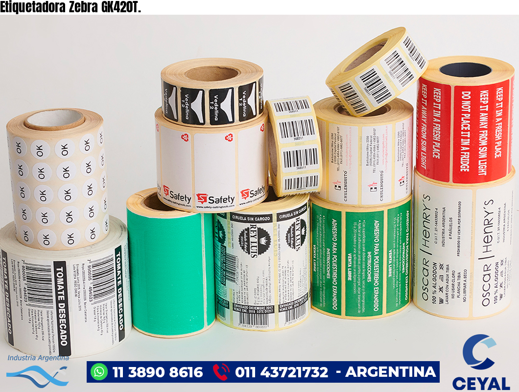 Etiquetadora Zebra GK420T.