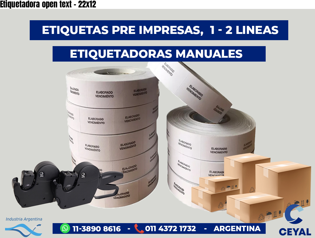 Etiquetadora open text - 22x12