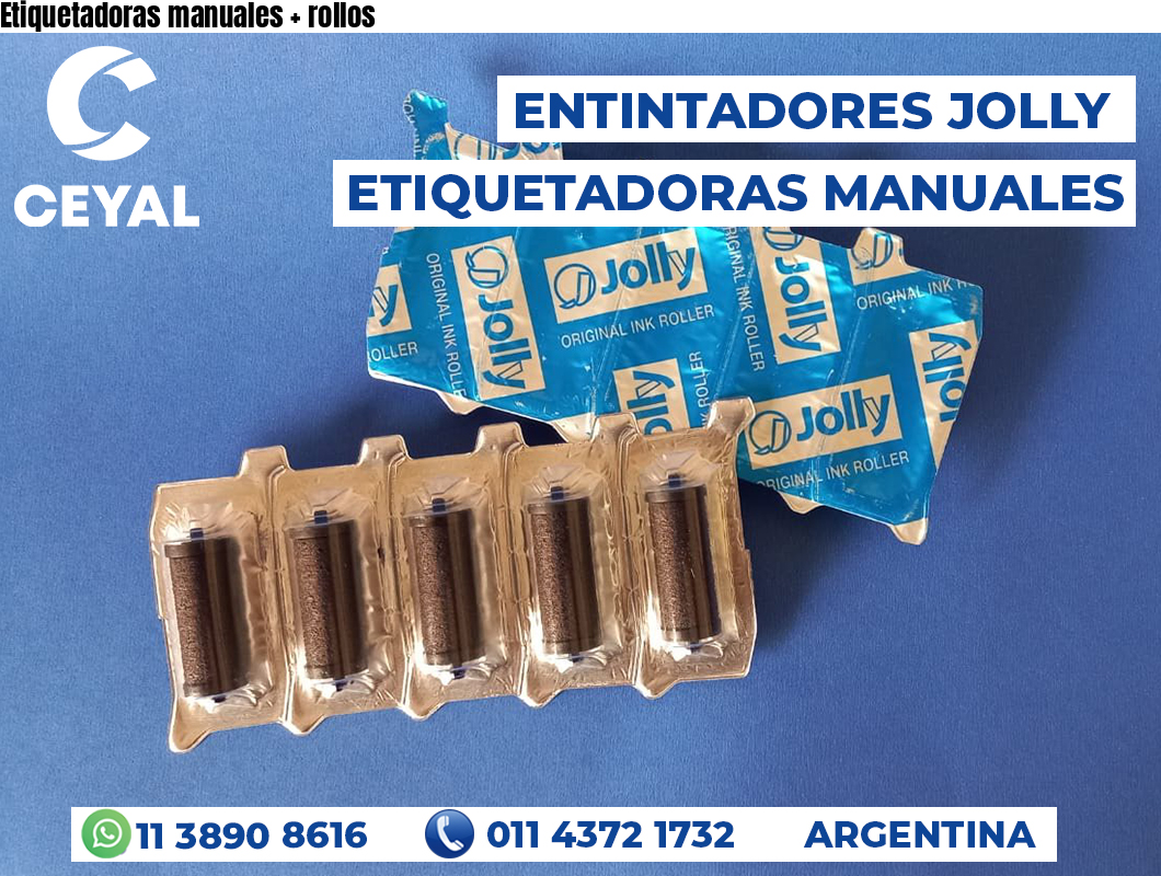 Etiquetadoras manuales + rollos