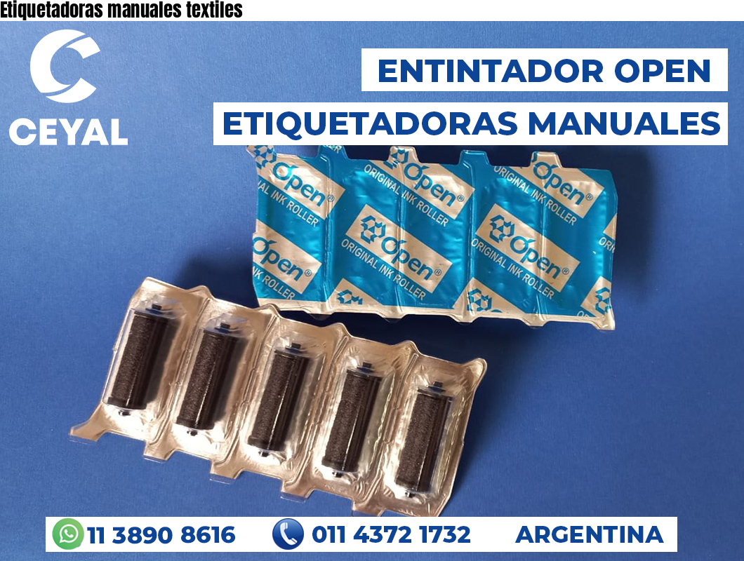 Etiquetadoras manuales textiles