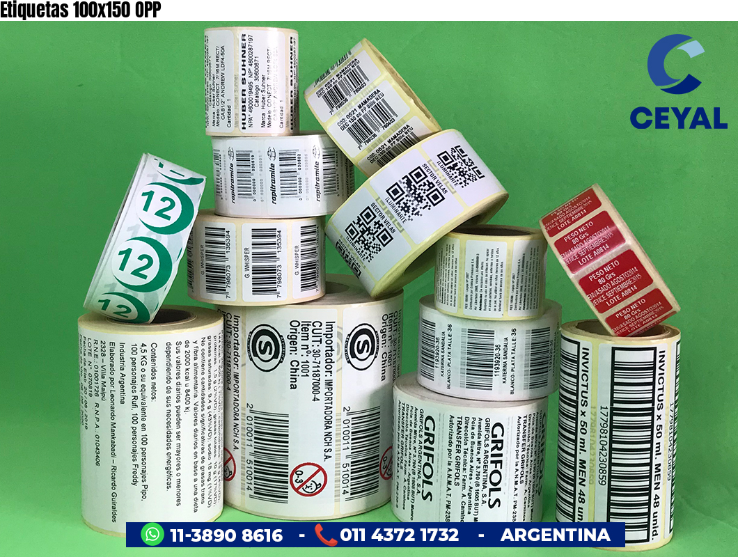 Etiquetas 100x150 OPP