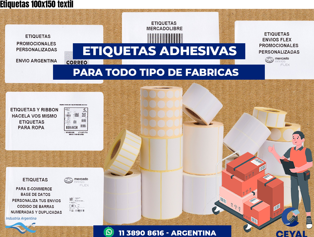 Etiquetas 100x150 textil