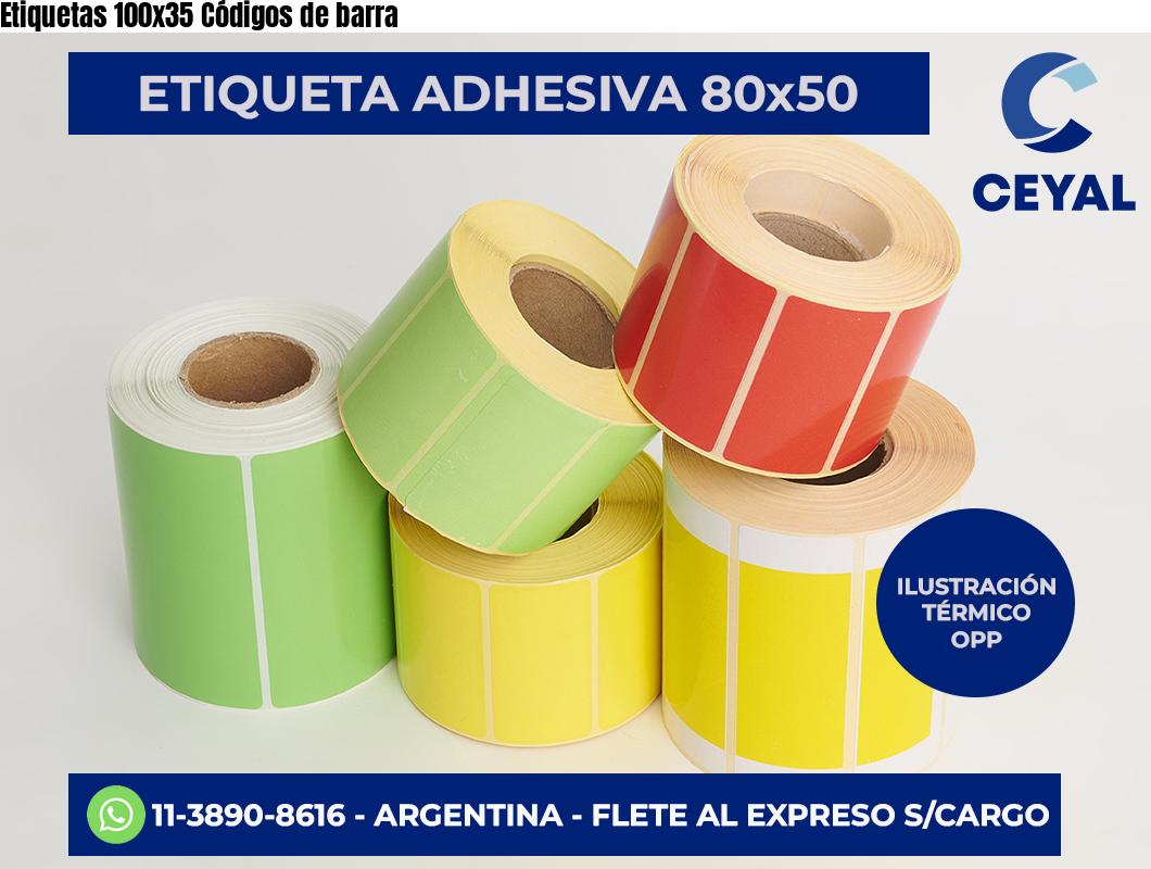 Etiquetas 100×35 Códigos de barra