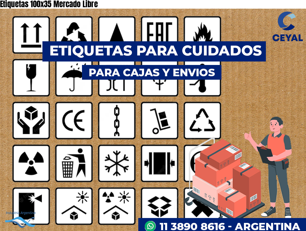 Etiquetas 100x35 Mercado Libre
