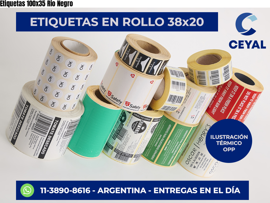 Etiquetas 100x35 Rio Negro