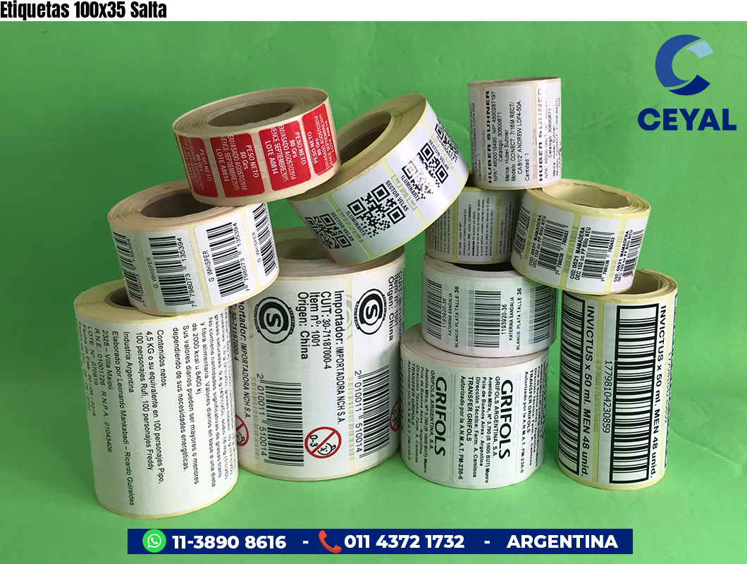 Etiquetas 100x35 Salta
