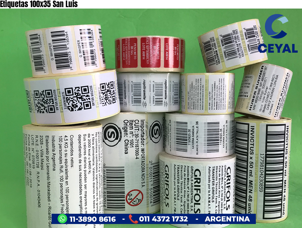 Etiquetas 100x35 San Luis