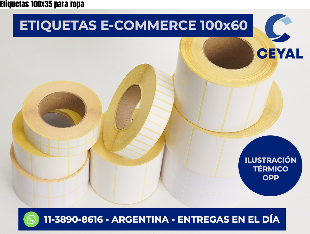 Etiquetas 100x35 para ropa