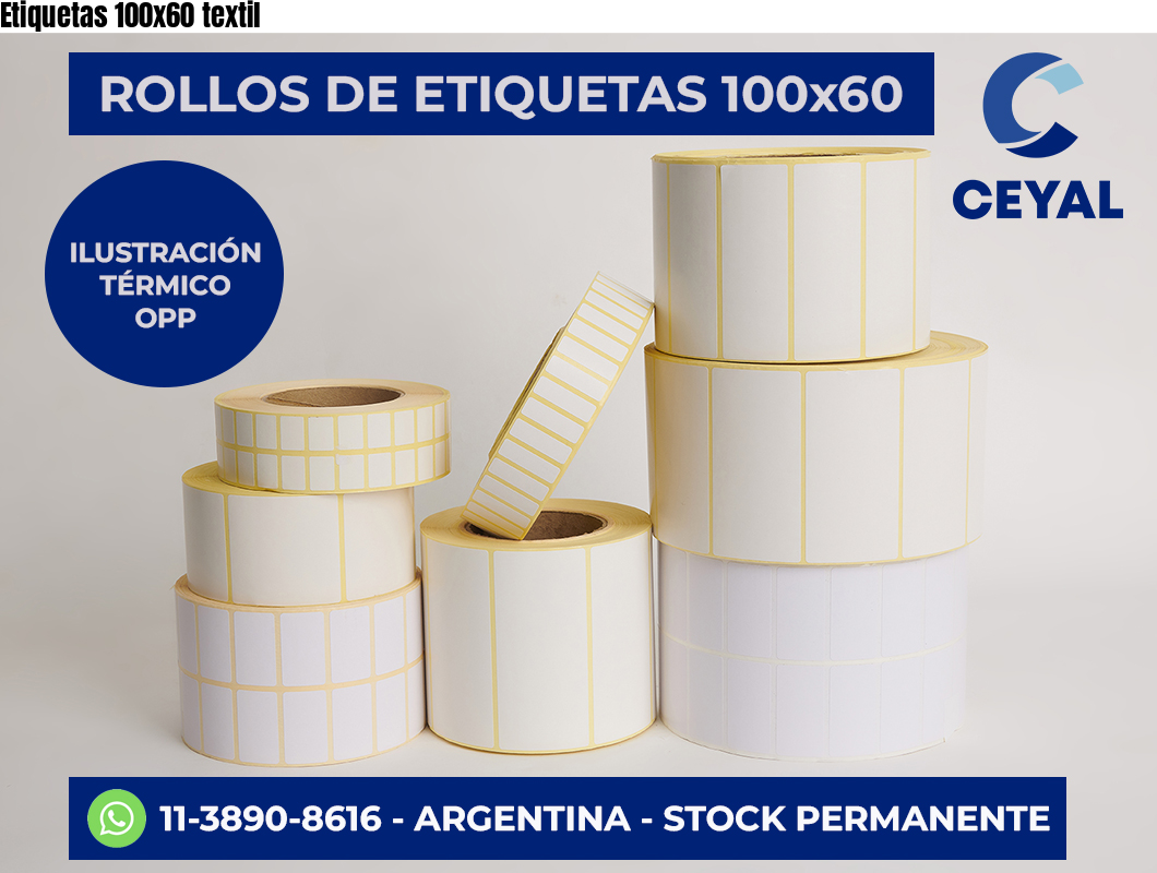 Etiquetas 100×60 textil