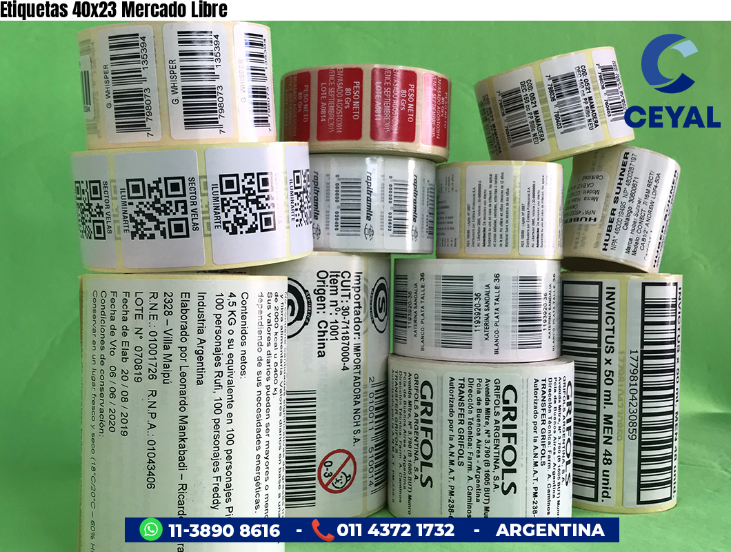 Etiquetas 40x23 Mercado Libre