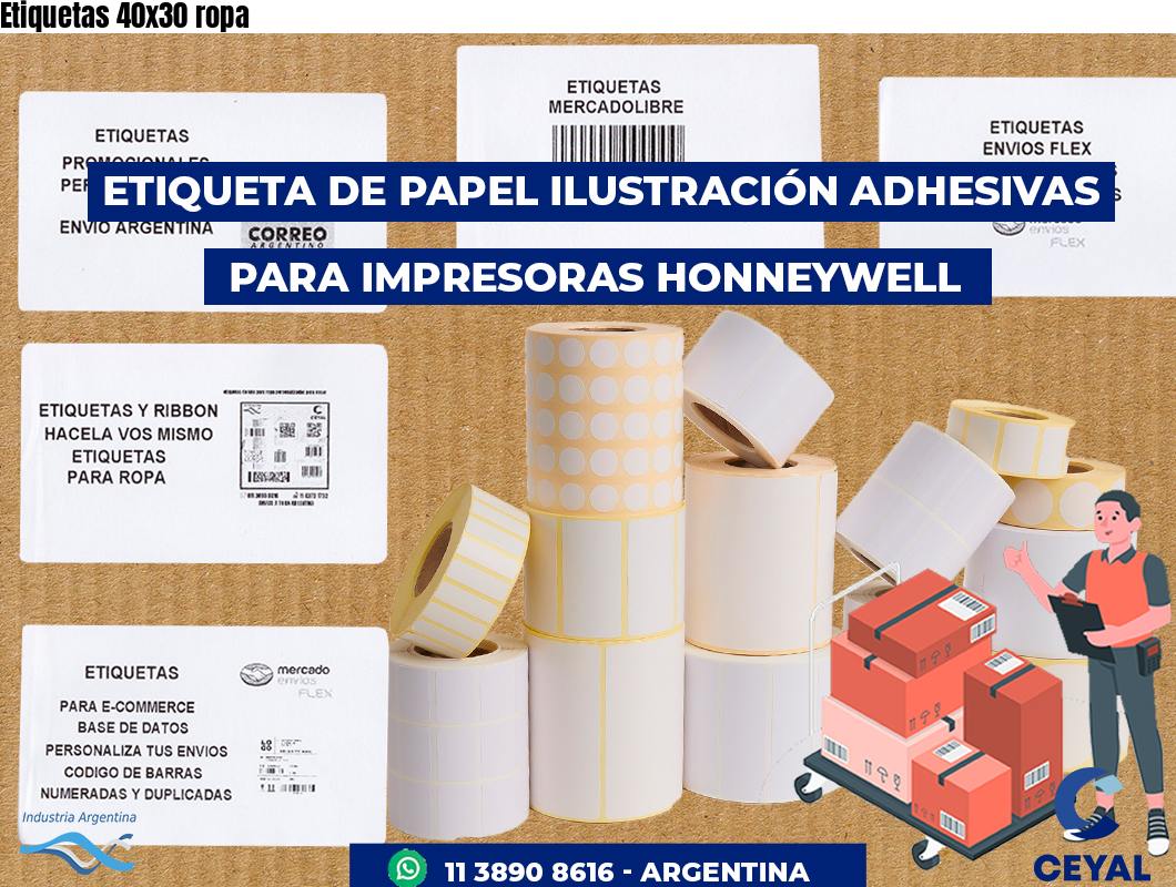 Etiquetas 40x30 ropa