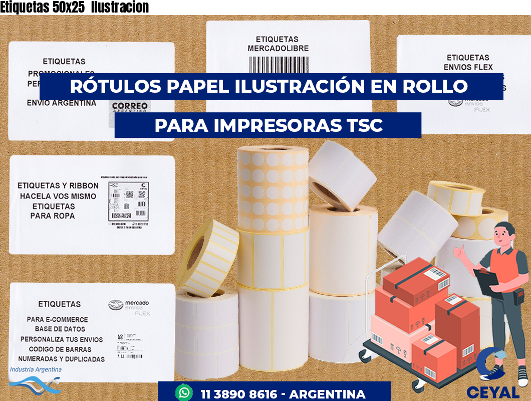 Etiquetas 50x25 Ilustracion