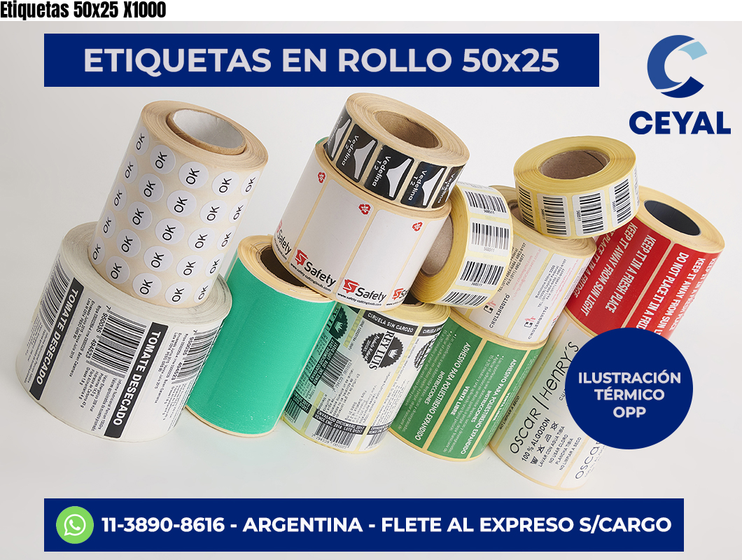 Etiquetas 50×25 X1000