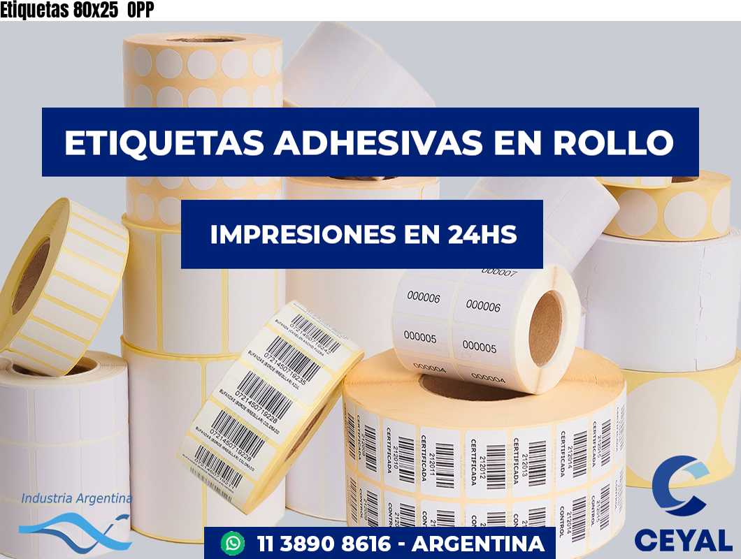 Etiquetas 80x25  OPP